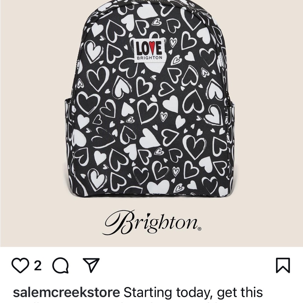 Love Brighton Heart Pattern Backpack - image 2